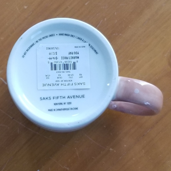 Saks Fifth Ave Set of 2 Beach Theme Coffee Mugs - Picture 10 of 11